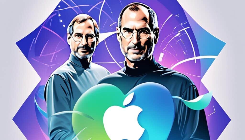 Steve Jobs und ein Apple-Produkt