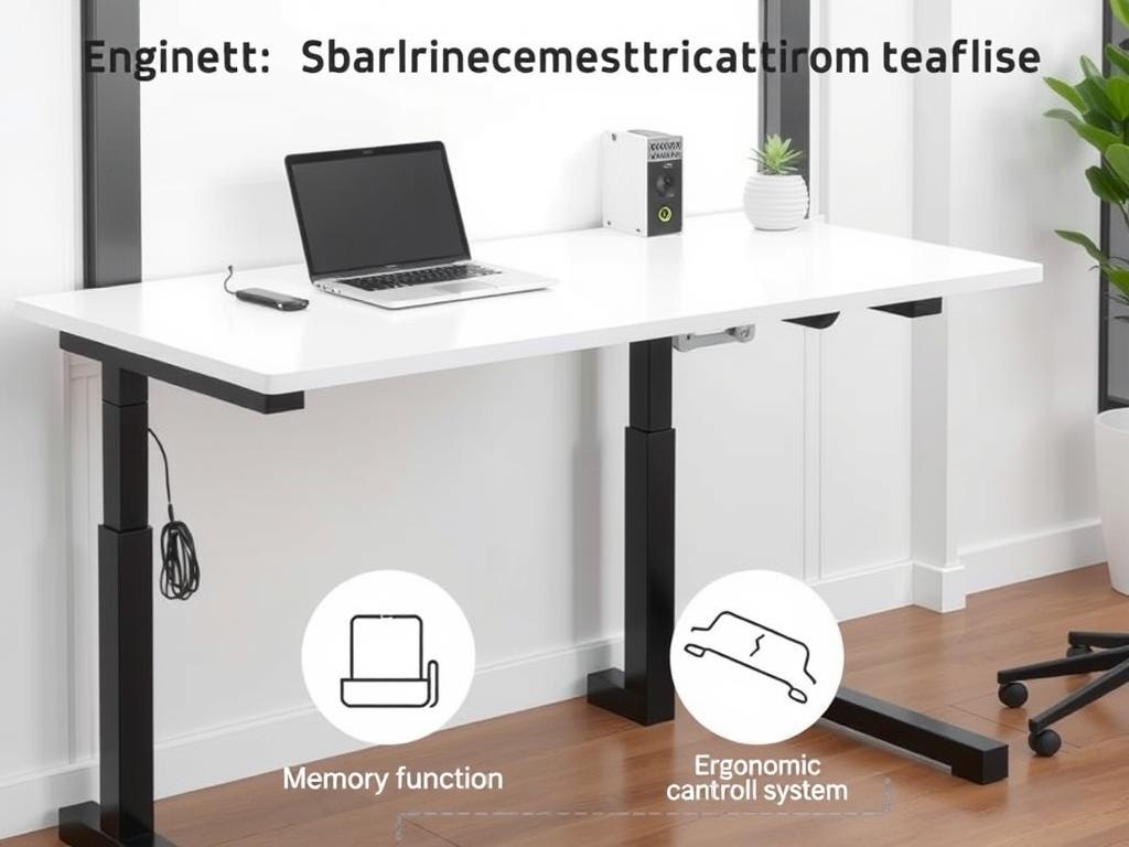 Elektrisch höhenverstellbarer Schreibtisch als moderne Büromöbel-Lösung Elektrisch höhenverstellbarer Schreibtisch als moderne Büromöbel-Lösung