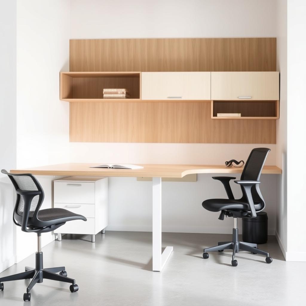 Stilvolle moderne Büromöbel mit klarem Design und funktionalen Elementen Stilvolle moderne Büromöbel mit klarem Design und funktionalen Elementen