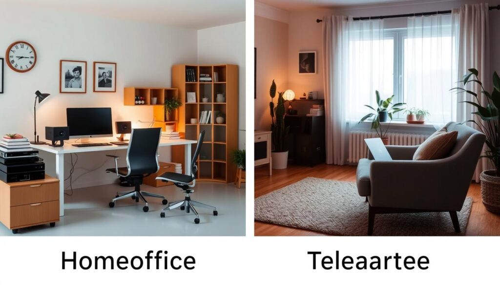 Vergleich Homeoffice und Telearbeit